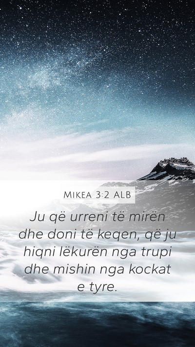 Mikea 3:2 ALB Bible Verse Image