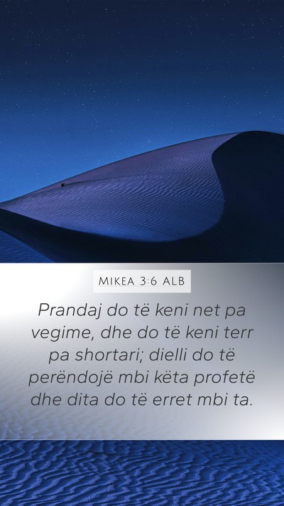 Mikea 3:6 ALB Bible Verse Image