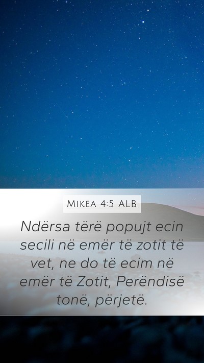 Mikea 4:5 ALB Bible Verse Image