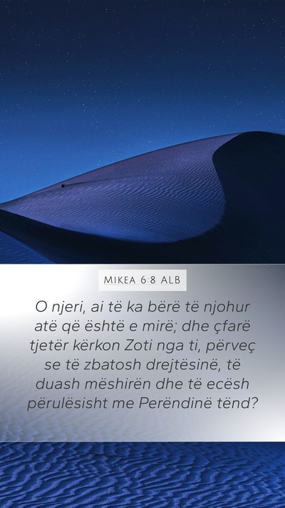 Mikea 6:8 ALB Bible Verse Image