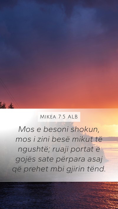 Mikea 7:5 ALB Bible Verse Image