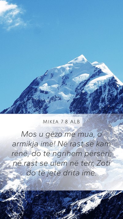 Mikea 7:8 ALB Bible Verse Image