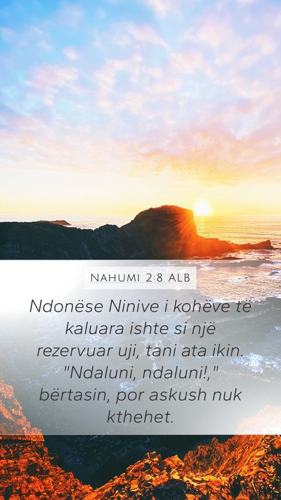 Nahumi 2:8 ALB Bible Verse Image