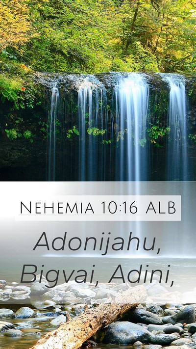 Nehemia 10:16 ALB Mobile Phone Wallpaper - Adonijahu, Bigvai, - Mobile Bible Verse Wallpaper