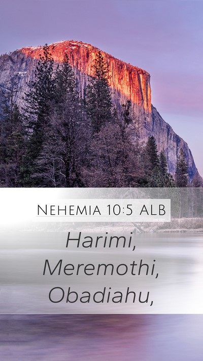 Nehemia 10:5 ALB Bible Verse Image
