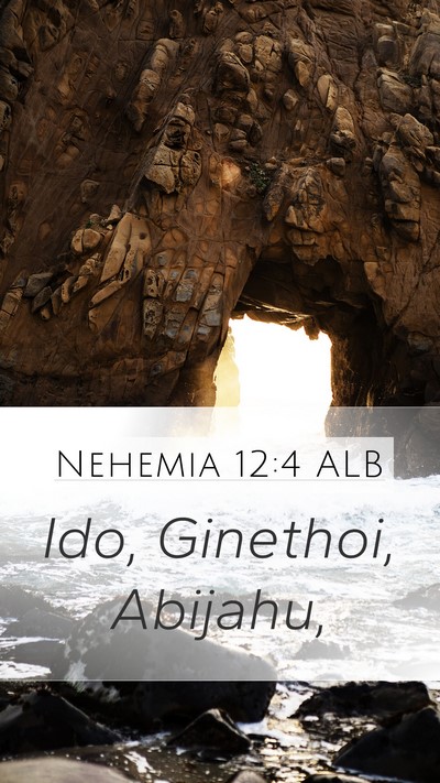 Nehemia 12:4 ALB Bible Verse Image