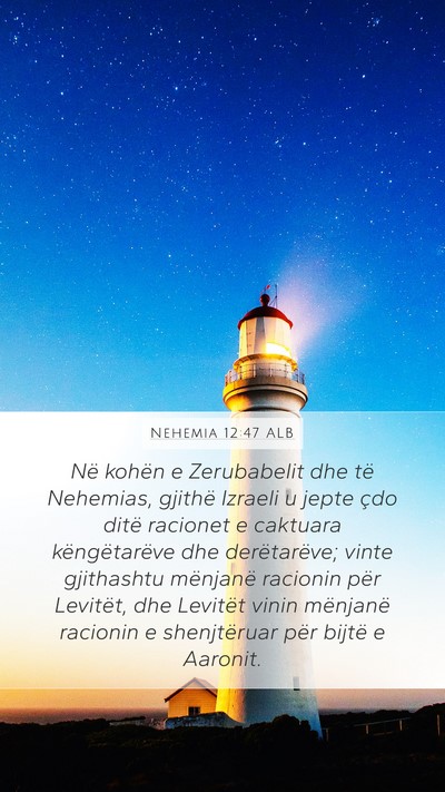 Nehemia 12:47 ALB Bible Verse Image