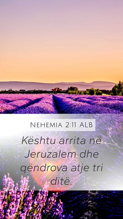 Nehemia 2:11 ALB Bible Verse Image