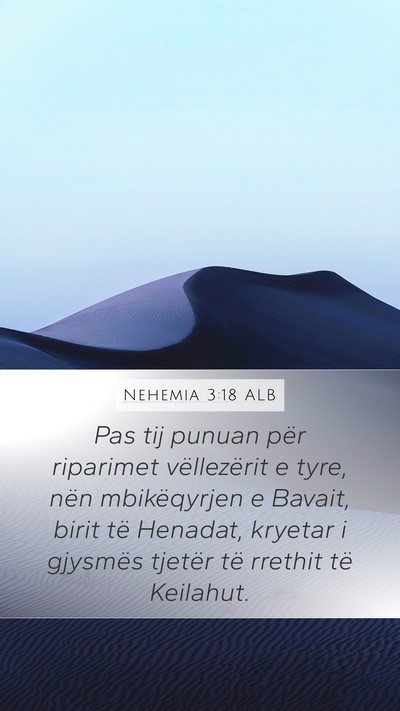 Nehemia 3:18 ALB Bible Verse Image