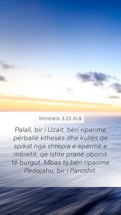 Nehemia 3:25 ALB Bible Verse Image