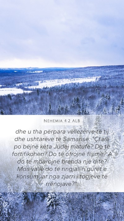 Nehemia 4:2 ALB Bible Verse Image