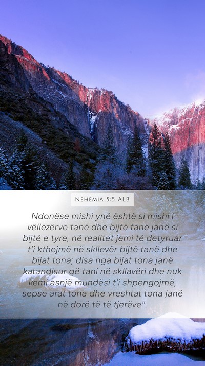 Nehemia 5:5 ALB Bible Verse Image