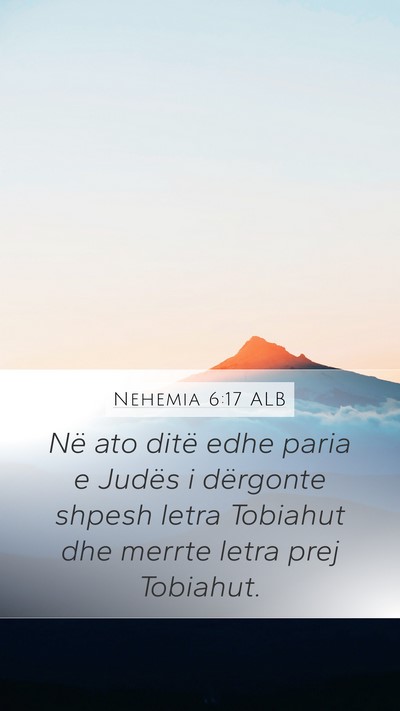 Nehemia 6:17 ALB Bible Verse Image
