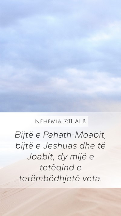 Nehemia 7:11 ALB Bible Verse Image