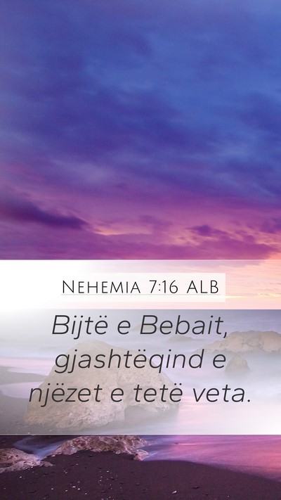 Nehemia 7:16 ALB Bible Verse Image