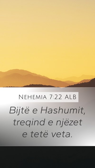 Nehemia 7:22 ALB Bible Verse Image