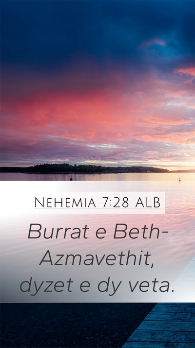 Nehemia 7:28 ALB Bible Verse Image