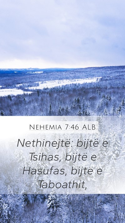 Nehemia 7:46 ALB Bible Verse Image