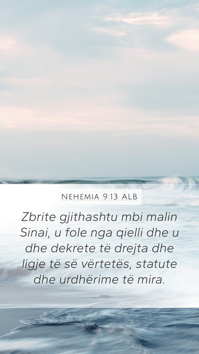 Nehemia 9:13 ALB Bible Verse Image