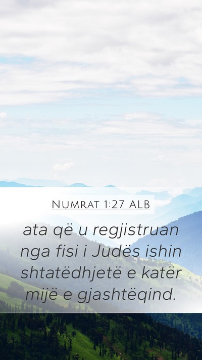 Numrat 1:27 ALB Bible Verse Image