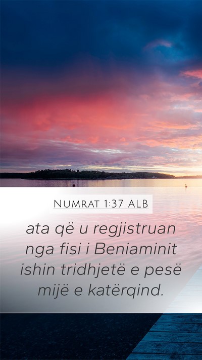 Numrat 1:37 ALB Bible Verse Image