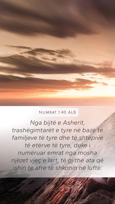 Numrat 1:40 ALB Bible Verse Image