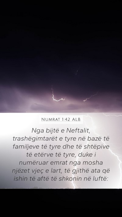 Numrat 1:42 ALB Bible Verse Image