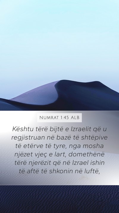 Numrat 1:45 ALB Bible Verse Image