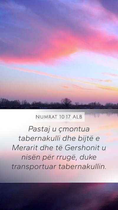 Numrat 10:17 ALB Bible Verse Image