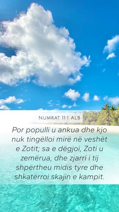 Numrat 11:1 ALB Bible Verse Image