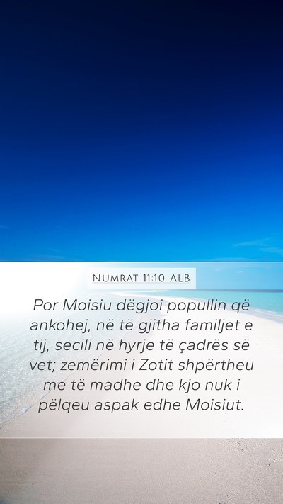 Numrat 11:10 ALB Bible Verse Image