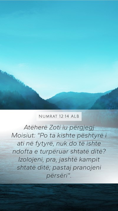 Numrat 12:14 ALB Bible Verse Image
