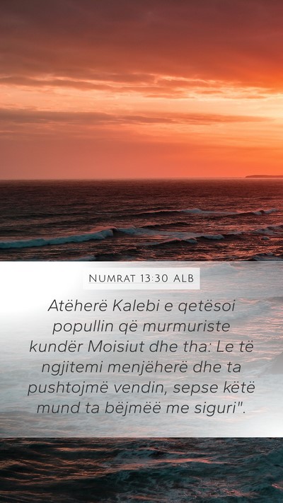 Numrat 13:30 ALB Bible Verse Image