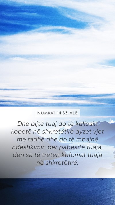 Numrat 14:33 ALB Bible Verse Image