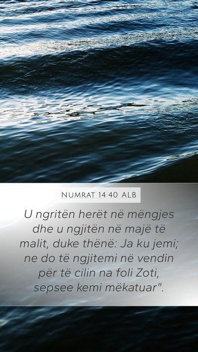 Numrat 14:40 ALB Bible Verse Image