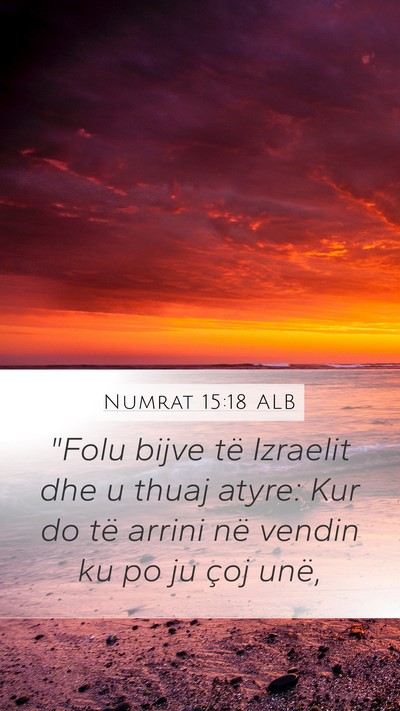 Numrat 15:18 ALB Bible Verse Image