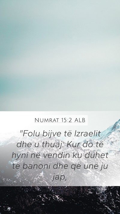 Numrat 15:2 ALB Bible Verse Image