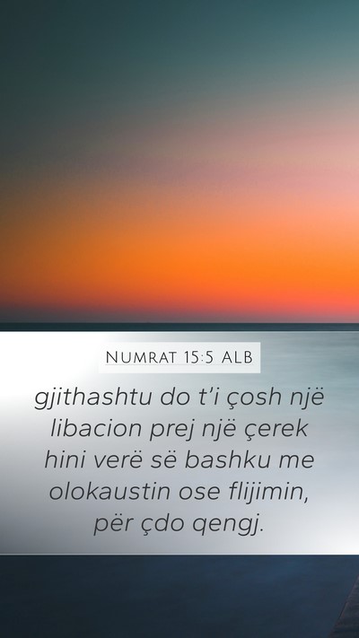 Numrat 15:5 ALB Bible Verse Image