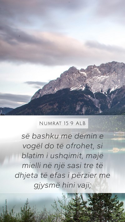 Numrat 15:9 ALB Bible Verse Image
