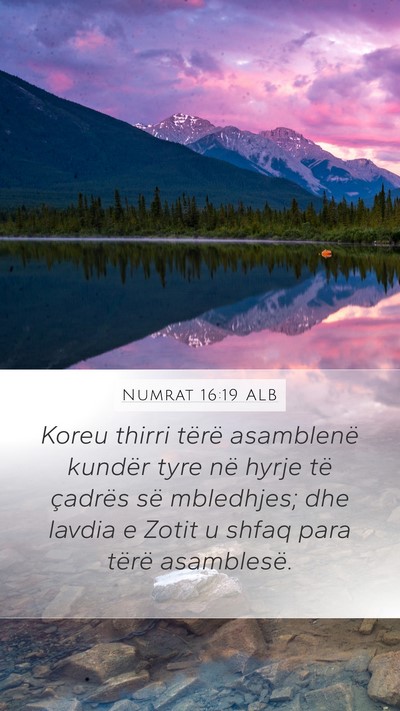 Numrat 16:19 ALB Bible Verse Image