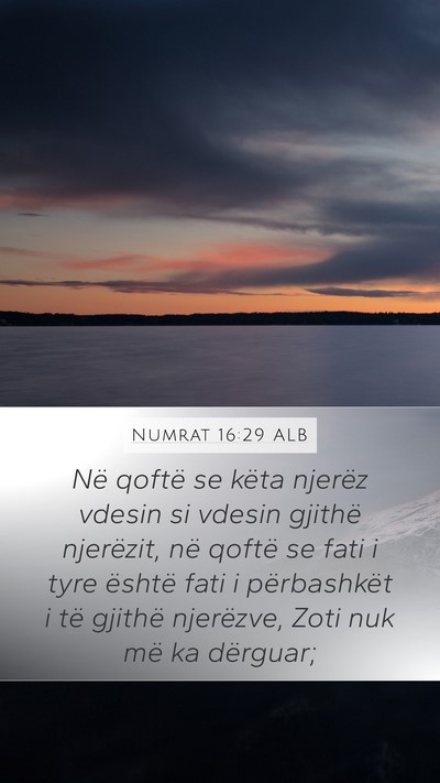 Numrat 16:29 ALB Mobile Phone Wallpaper - Në qoftë se këta njerëz vdesin si vdesin - Mobile Bible Verse Wallpaper