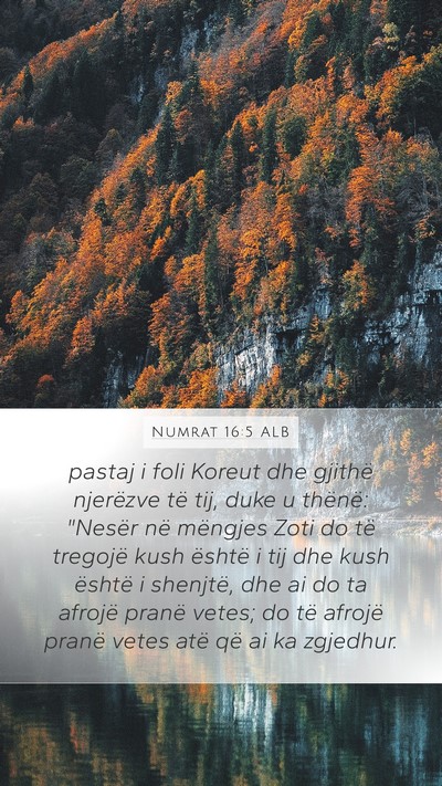 Numrat 16:5 ALB Bible Verse Image
