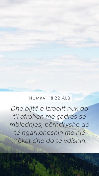 Numrat 18:22 ALB Bible Verse Image