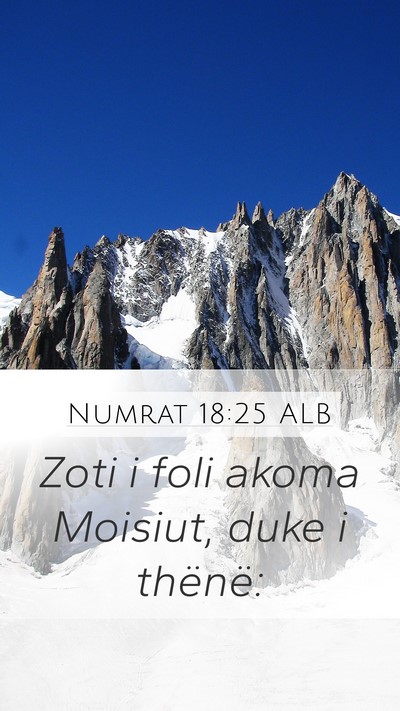 Numrat 18:25 ALB Mobile Phone Wallpaper - Zoti i foli akoma Moisiut, duke i - Mobile Bible Verse Wallpaper