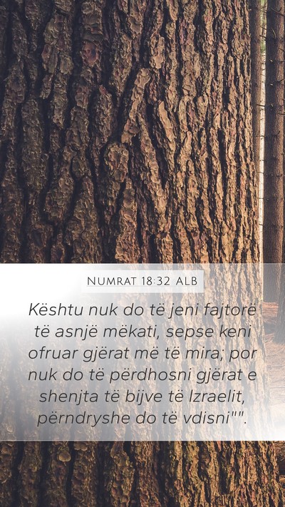 Numrat 18:32 ALB Bible Verse Image