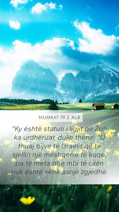 Numrat 19:2 ALB Bible Verse Image