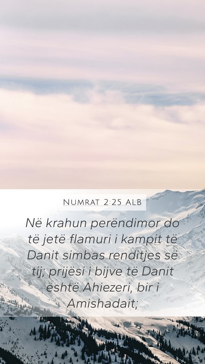 Numrat 2:25 ALB Bible Verse Image