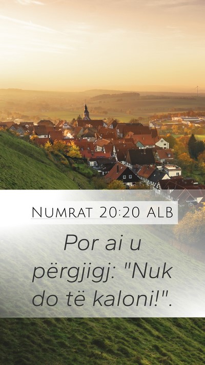 Numrat 20:20 ALB Bible Verse Image