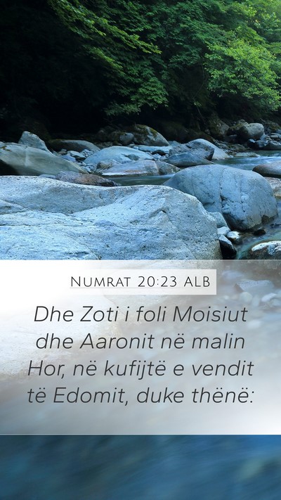 Numrat 20:23 ALB Bible Verse Image