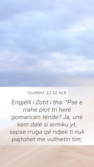 Numrat 22:32 ALB Bible Verse Image